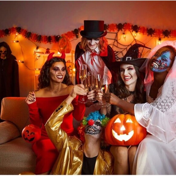 Set of 20 Orange flickering LED String Lights NIB 7ft 8” New in box. - Picture 6 of 11